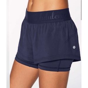 Lululemon Box it Out Shorts Navy Size 2